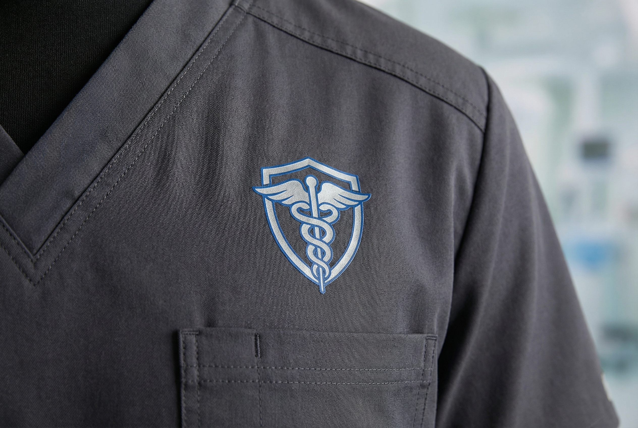 Druckveredelung auf medizinischer Teamkleidung