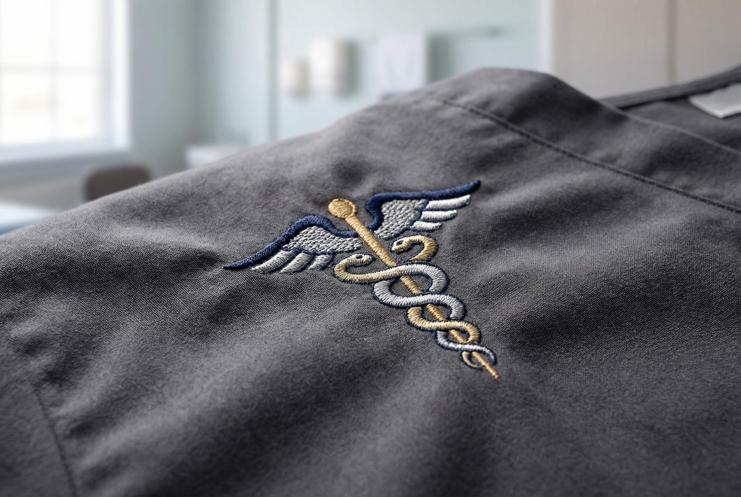 Stickveredelung auf Brustlogo